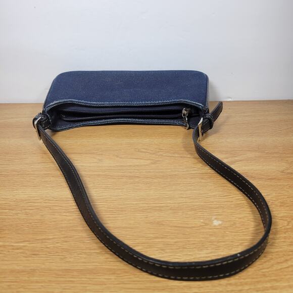 PLAYBOY Authentic Denim Handbag/Shoulder Bag Leather Trim - Picture 3 of 9